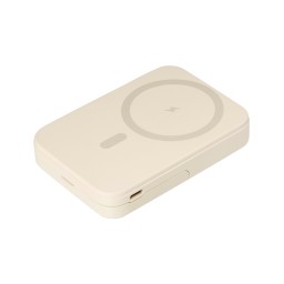 Внешний аккумулятор Union PD 10000mAh с функцией беспроводной зарядки 15W, бежевый