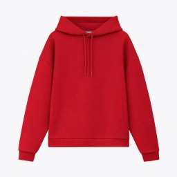 Худи релакс унисекс Баланс, с начесом, красный