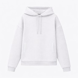 Худи релакс унисекс Баланс, с начесом, белый