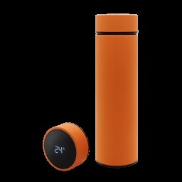 Термос Reactor софт-тач с датчиком температуры, оранжевый