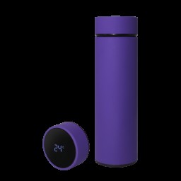 Термос Reactor софт-тач с датчиком температуры, фиолетовый
