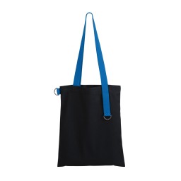 Шоппер Superbag black, черный с голубым