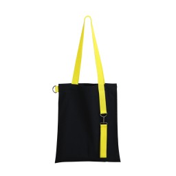 Шоппер Superbag black, чёрный с жёлтым