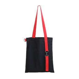 Шоппер Superbag black, чёрный с красным