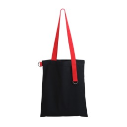 Шоппер Superbag black, чёрный с красным
