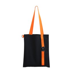 Шоппер Superbag black, чёрный с оранжевым