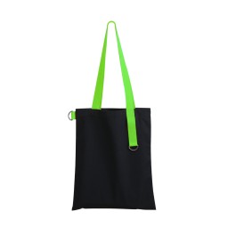 Шоппер Superbag black, чёрный с салатовым