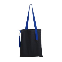 Шоппер Superbag black с ремувкой 4sb, чёрный с синим
