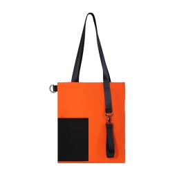Шоппер Superbag Color, оранжевый с чёрным