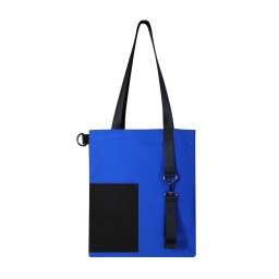 Шоппер Superbag Color, синий с чёрным