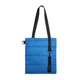 Шоппер Superbag Bubble, с кнопкой, голубой с черным