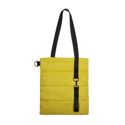 Шоппер Superbag Bubble, с кнопкой, жёлтый с чёрным